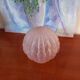 Antique pressed and moulded pale pink glass globe - Art Deco -