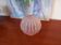 Antique pressed and moulded pale pink glass globe - Art Deco -