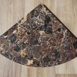 Wrought iron and marble corner shelf