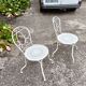 Garden furniture 4 places wrought iron old vintage xxeme