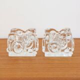 Pair of Josef Schott candlesticks, brutalist/modernist, 1960