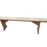 Old bench in restored pine wood