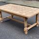 Renovated farmhouse dining table in solid oak 210cm 19th century