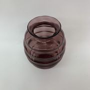 Vase Art déco Doyen en verre violet, années 1930