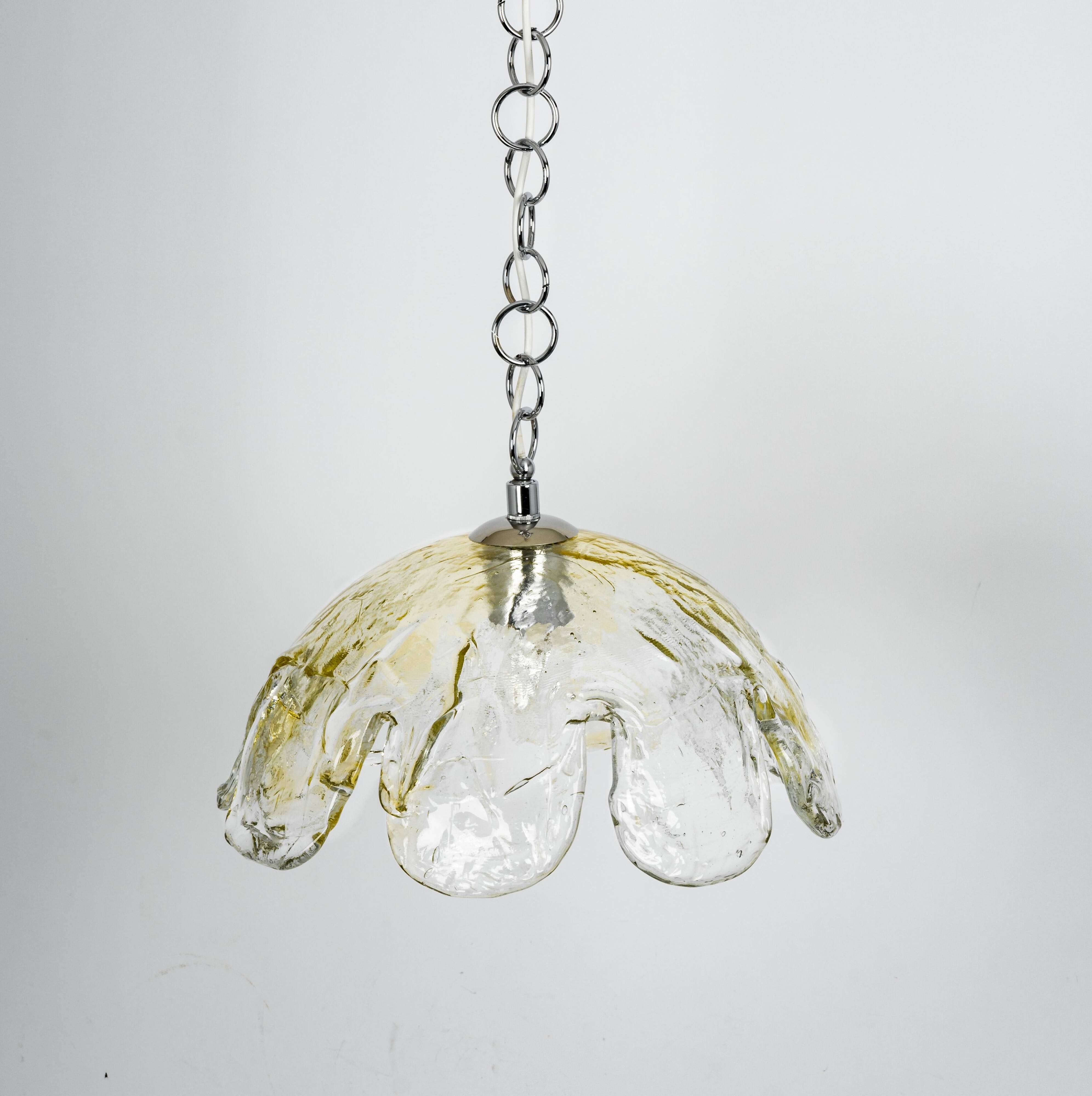 Murano glass pendant light designed by Kaiser, Germany, 1960s