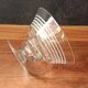 8 conical glasses with a vintage 1950s line pattern.