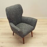 Grey armchair, Italian design, 1970s, production: Italy