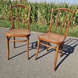 Set of 2 canning chairs Michael Thonet Model 56