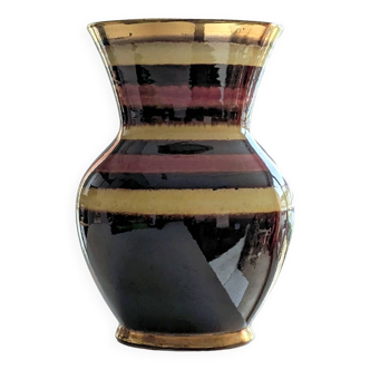 Vase multicolore en céramique, Allemagne signé D.B. Hohr. (​Dümler & Breiden)​