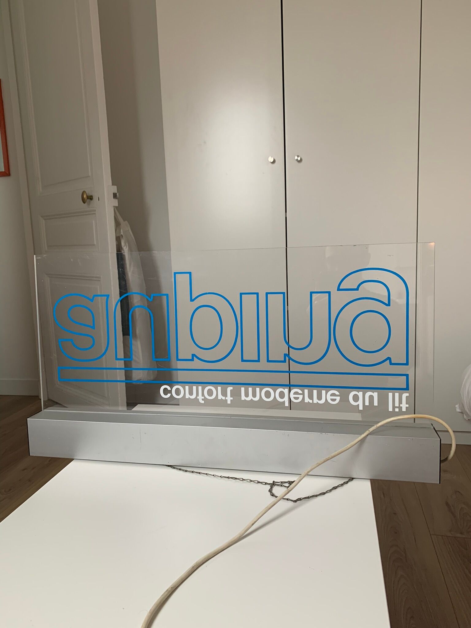 Illuminated vintage advertising sign