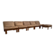 Ensemble de salon / fauteuil / canapé en cuir et chêne Rolf Benz, années 1970