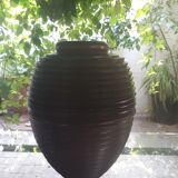 Solid turned wooden jar