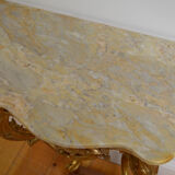 Early 19th century giltwood console table hall table