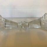 Pair of glass candlesticks