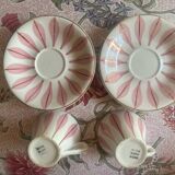 Set of 2 vintage Digoin coffee cups