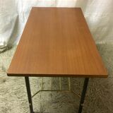 Modernist wood and metal coffee table - 1960s