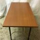 Modernist wood and metal coffee table - 1960s