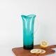 1960s Portuguese Turquoise Glass Jug