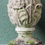 Pair of pine cones in reconstituted stone