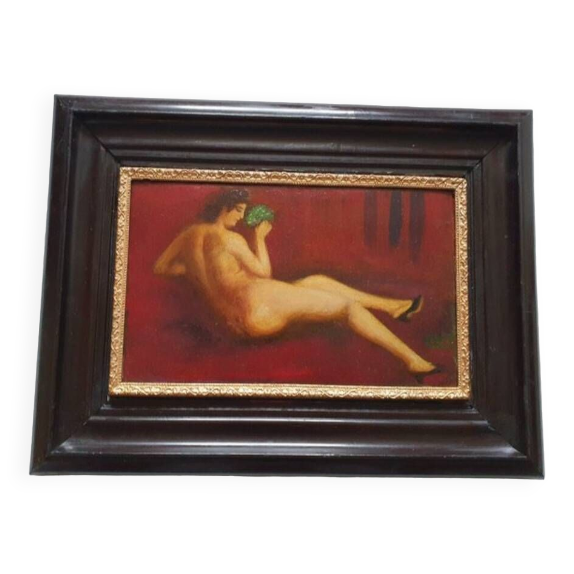 Oil Painting of a Nude Woman, Mid-20th Century