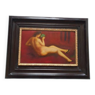 Peinture A L'huile Femme Nue milieu XX's