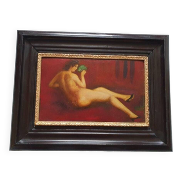 Oil Painting of a Nude Woman from the Mid-20th Century