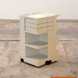 Space Age white Joe Colombo 'Boby' storage trolley, 1970s