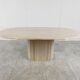 Vintage oval travertine dining table, 1970s