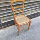 Chaise ancienne en bois et canage