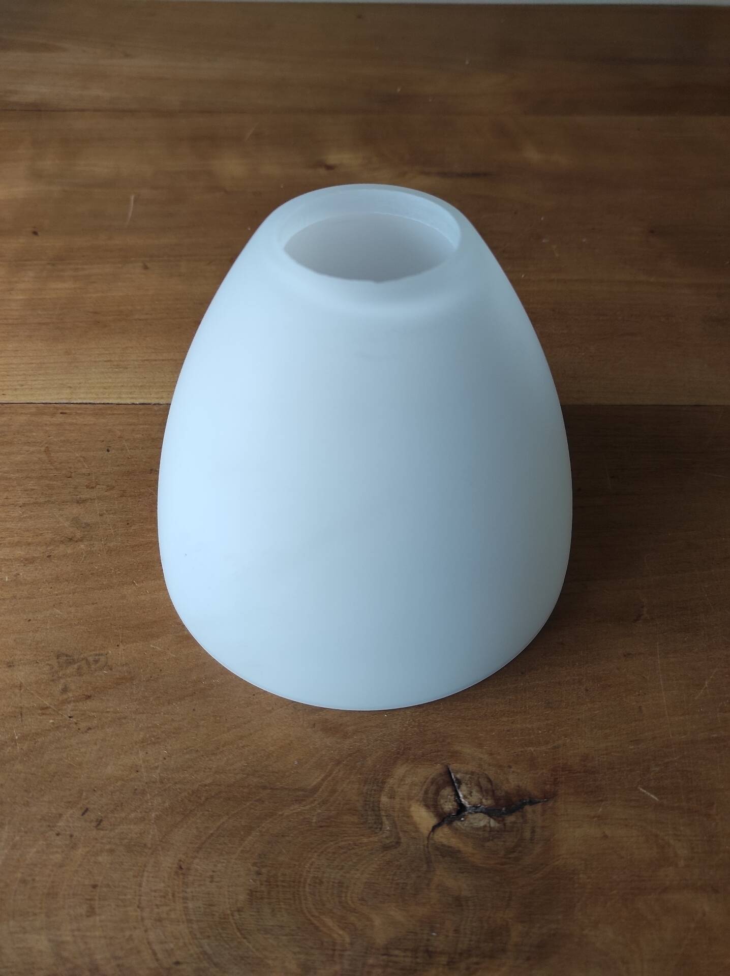 Small translucent white glass lampshade