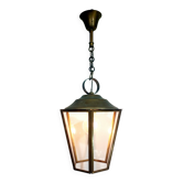 Brass canted lantern