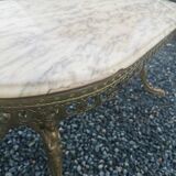Bronze and marble coffee table