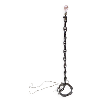 Brutalist chain floor lamp