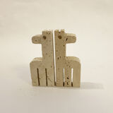 Travertine giraffes by Enzo Mari for Fratelli Mannelli, 70s