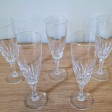 5 verres à pied en cristal