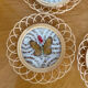 Ensemble de sous verre papillon vintage