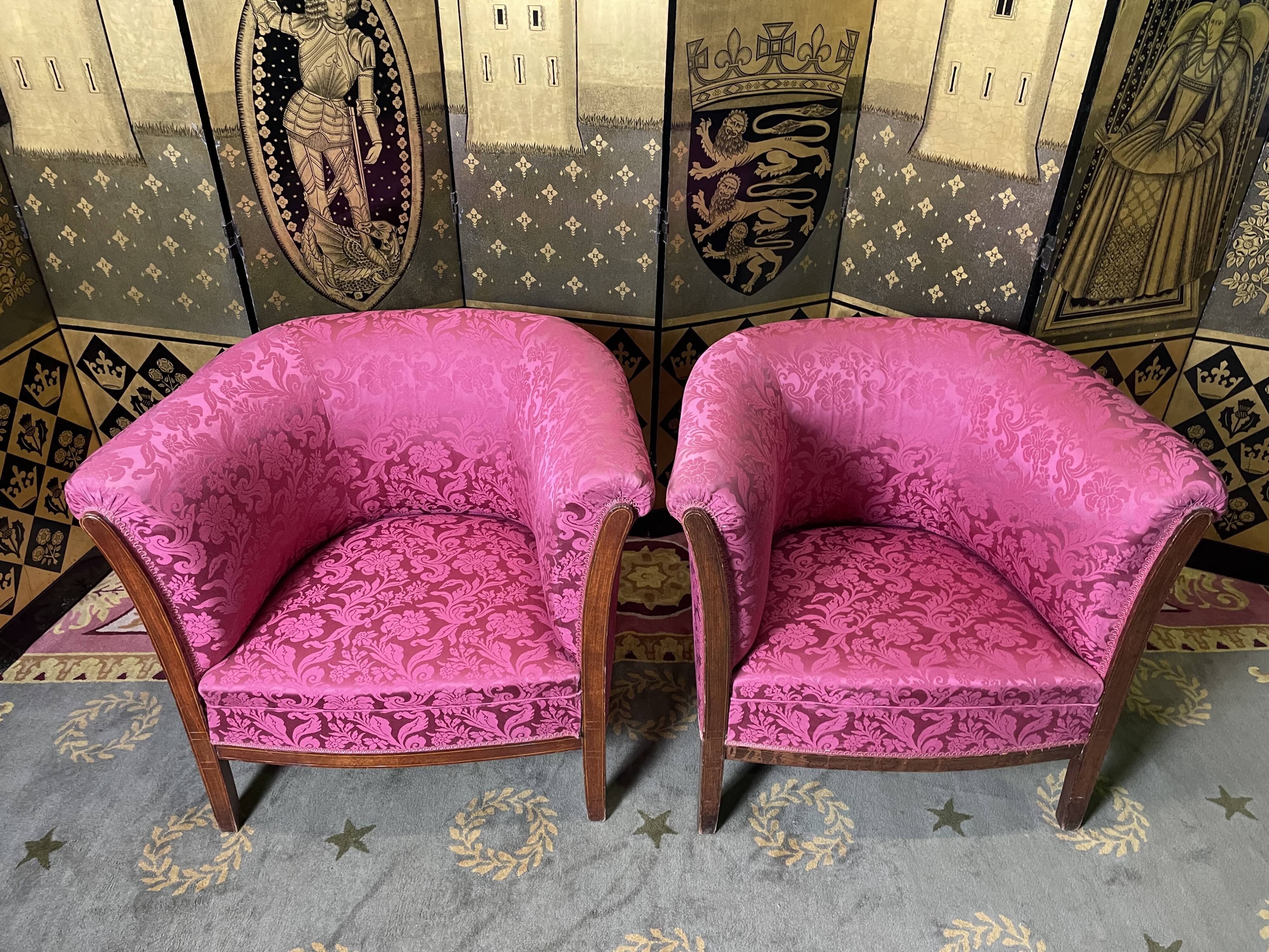 Pair of armchairs bergères Art Deco period