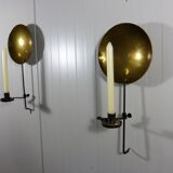 Set of 2 Wall Candlesticks by E.W. Asplind Sweden, 1930's