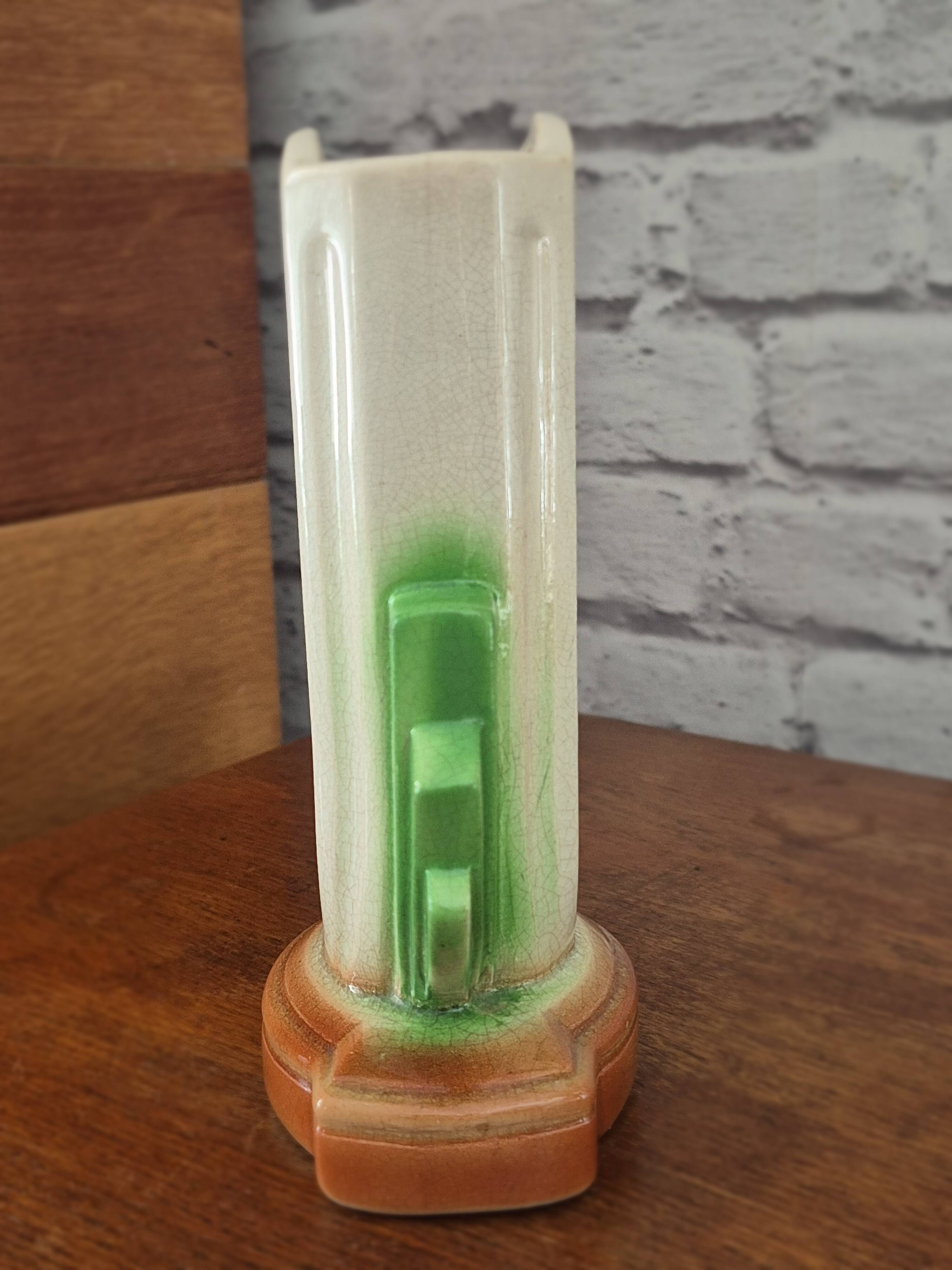 Sarreguemines ART DECO Vase 1935-40 Rare