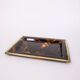 Vintage Italian Brass and Acrylic Glass Tray, 1970s