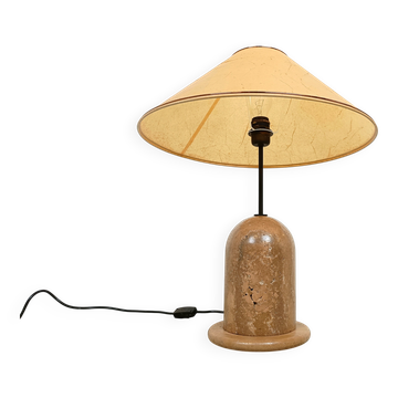Vintage travertine table lamp, 1970s