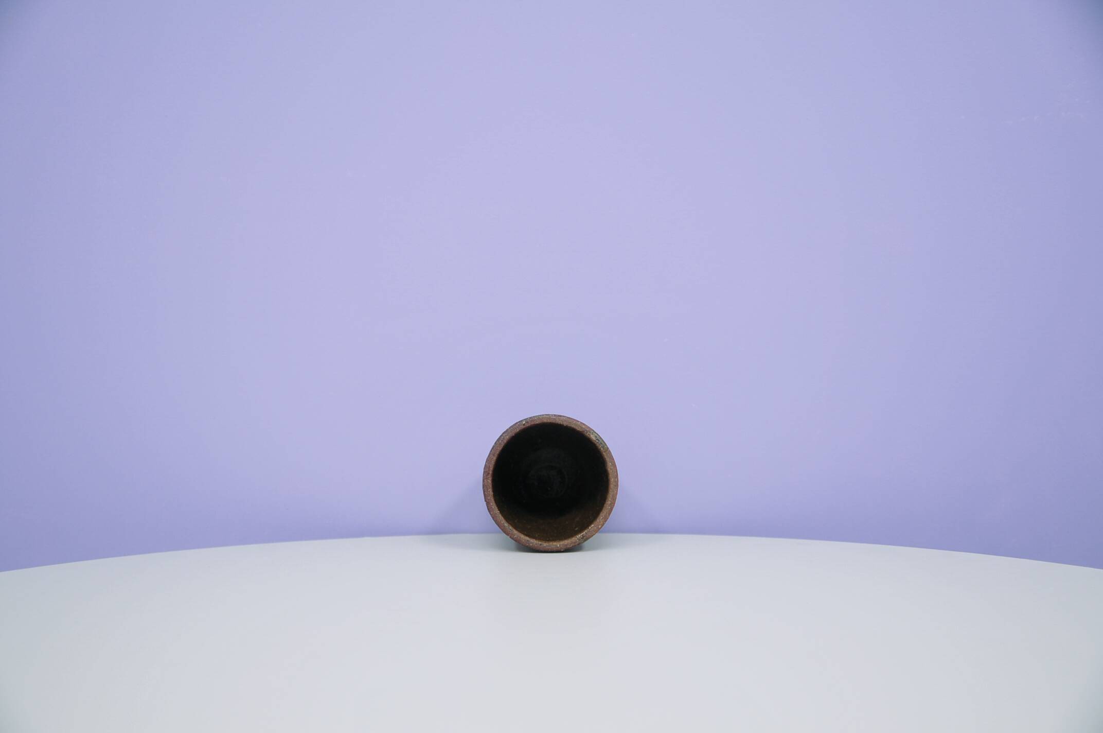 vintage brown ceramic pot