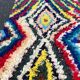 Azilal vintage wool and handmade cotton rug 75x180 cm