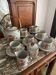 Vintage stoneware tea set with floral decoration