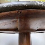 Empire walnut and marble pedestal table, late 19th century