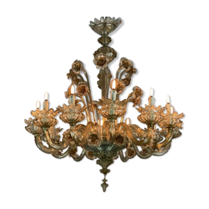 Lustre vénitien en verre