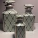 Set of 3 bottles in Limoges Art Deco porcelain