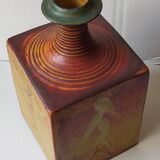 Vintage Scandinavian enamelled earth soliflore vase