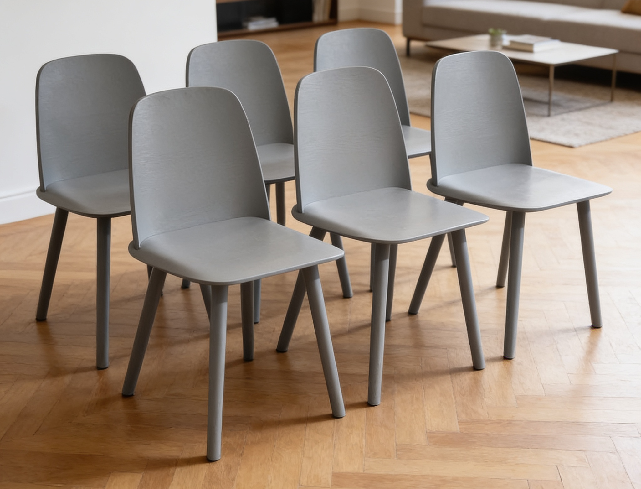 Suite de 6 chaises Nerd Chair, Muuto