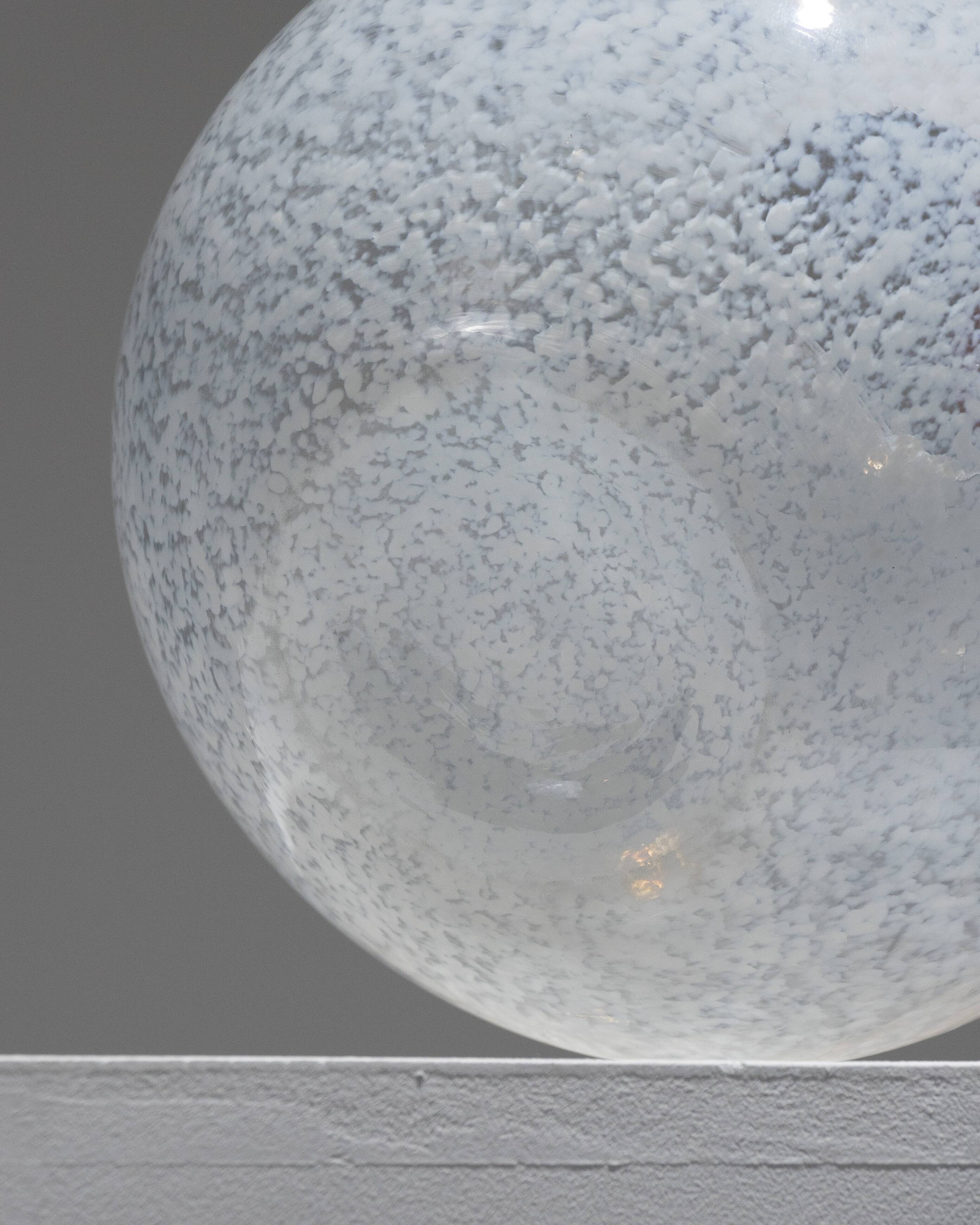 Speckled glass ball vase, 1960s